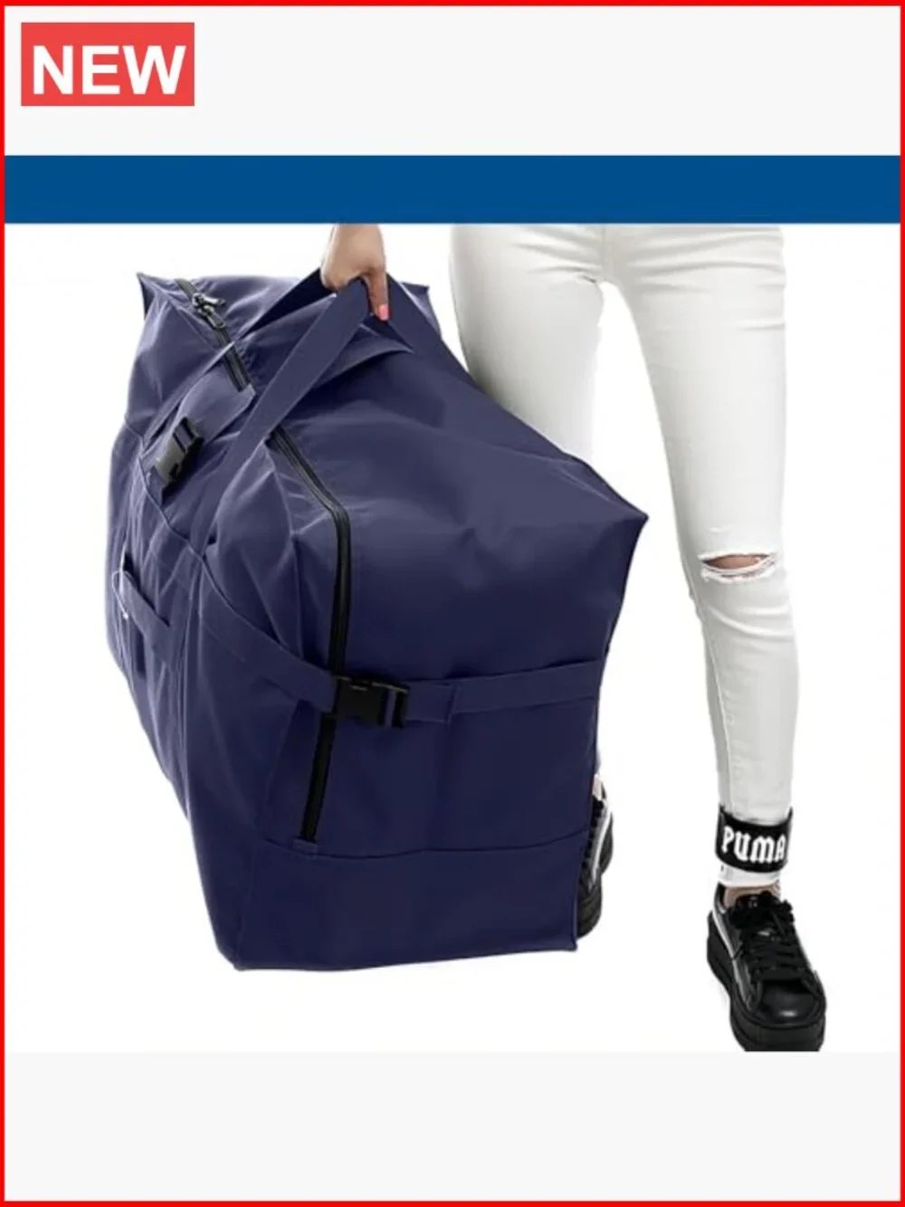 Large Waterproof Carry On Weekend Duffle Bag for Travel Camping